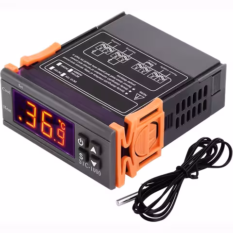 Digital temperaturcontroller 220V/230V – Elektronisk STC1000 termostat med NTC-sensor och dubbelrelä