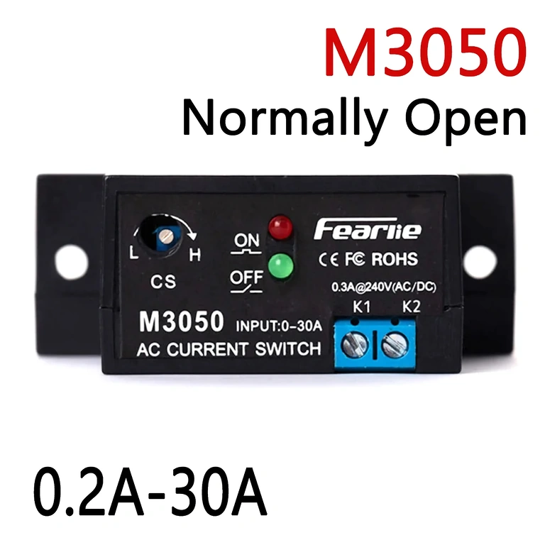 Detalj av M3050-modul med NO-kontakt och justerbar tröskel