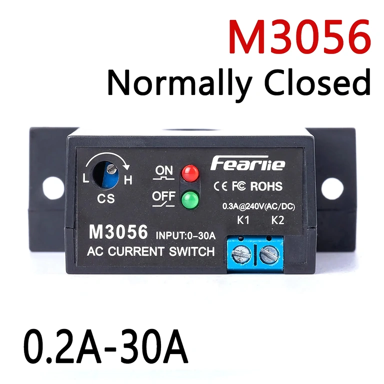 Detalj av M3056-modul med NC-kontakt och justerbar tröskel