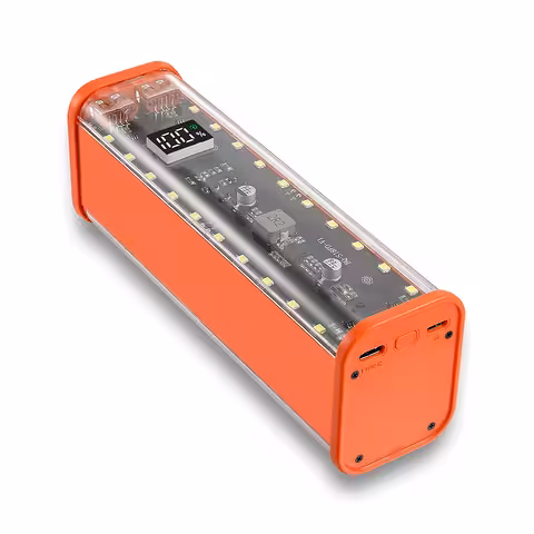 Power Bank-fodral för 8 st 18650-batterier med PD & QC 22,5W – Snabbladdande USB-C Power Bank-fodral