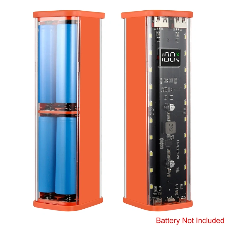 Insida av powerbank-hölje för 8 x 18650-batterier