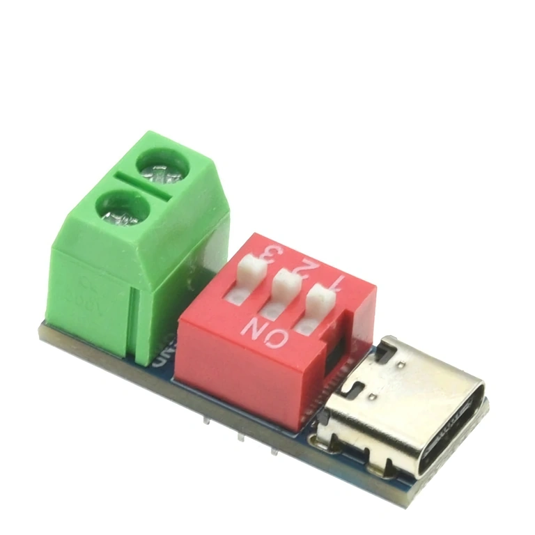 USB-C PD-dekoy-modul med väljare 5V–20V