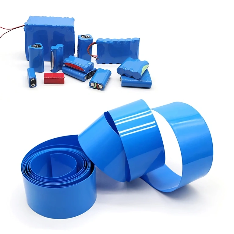 Blå Cellpack-hetskrympsfilm för 18650-batterier
