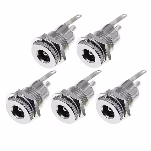 Set om 5 st – DC strömkontakt 12V 5,5mm x 2,1mm – Hona