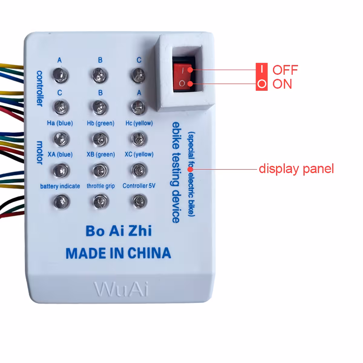 Gashandtag anslutet till den universella testaren