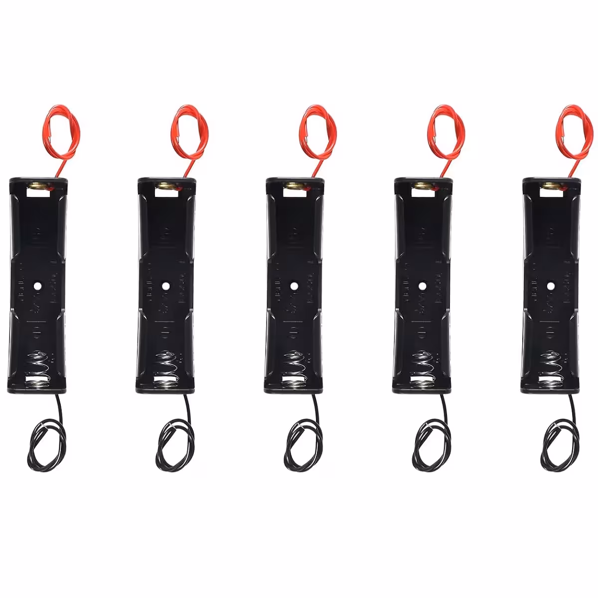 Set med 5 18650 batterihållare