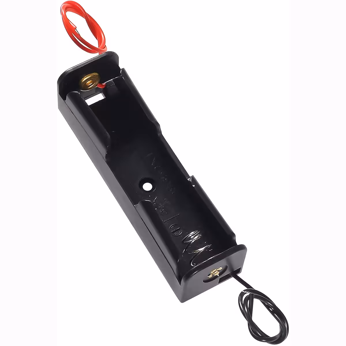 Detalj av 18650 batterikontakter