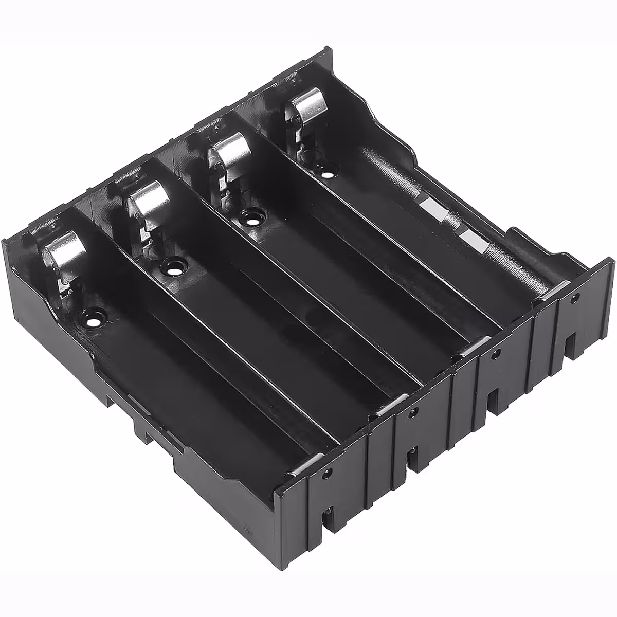 Sidovy av 4-plats batterihållare