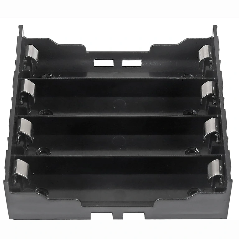 Toppvy av 4-plats 18650 batterihållare Toppvy av 4-plats 18650 batterihållare