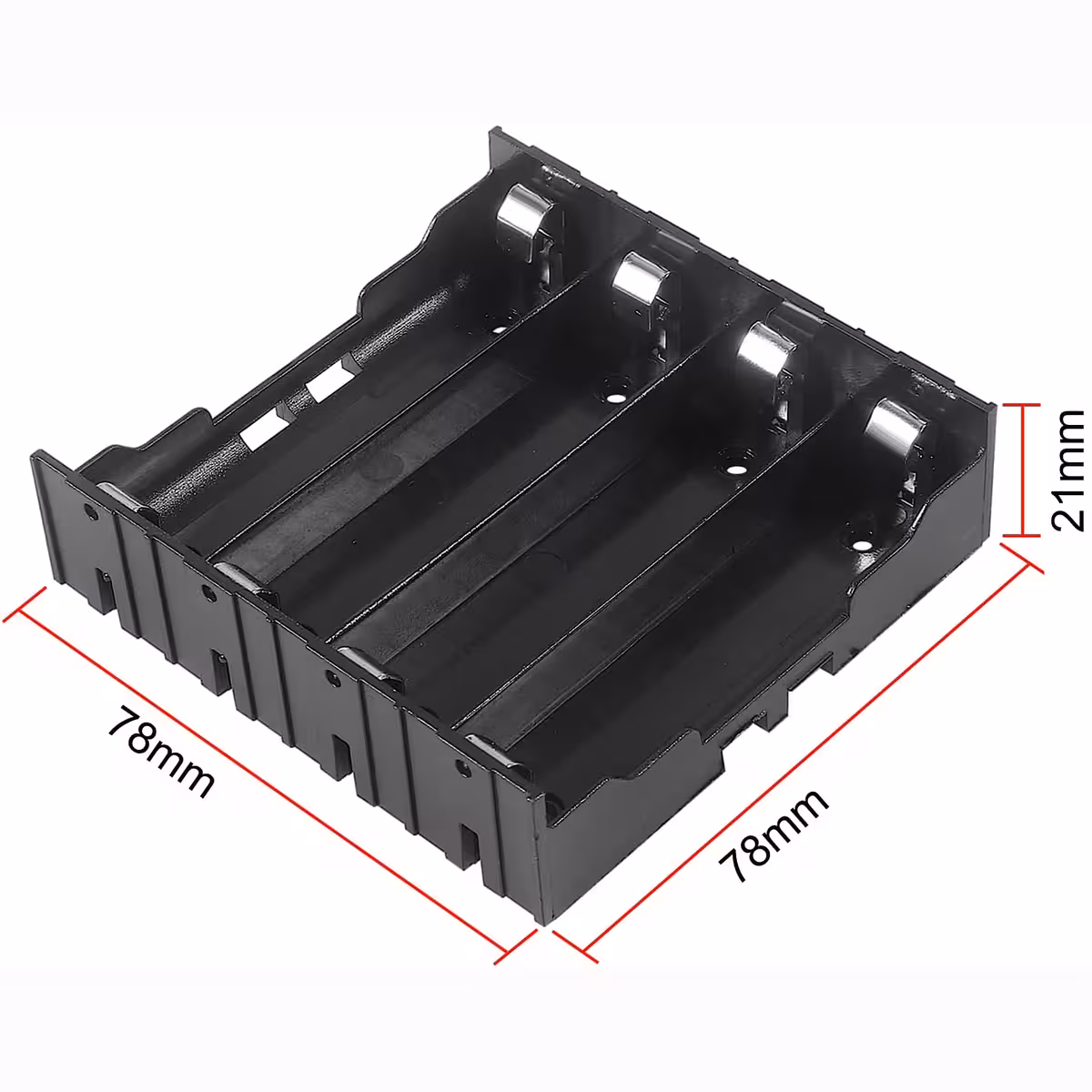 Kompakt design av 4-plats batterihållare