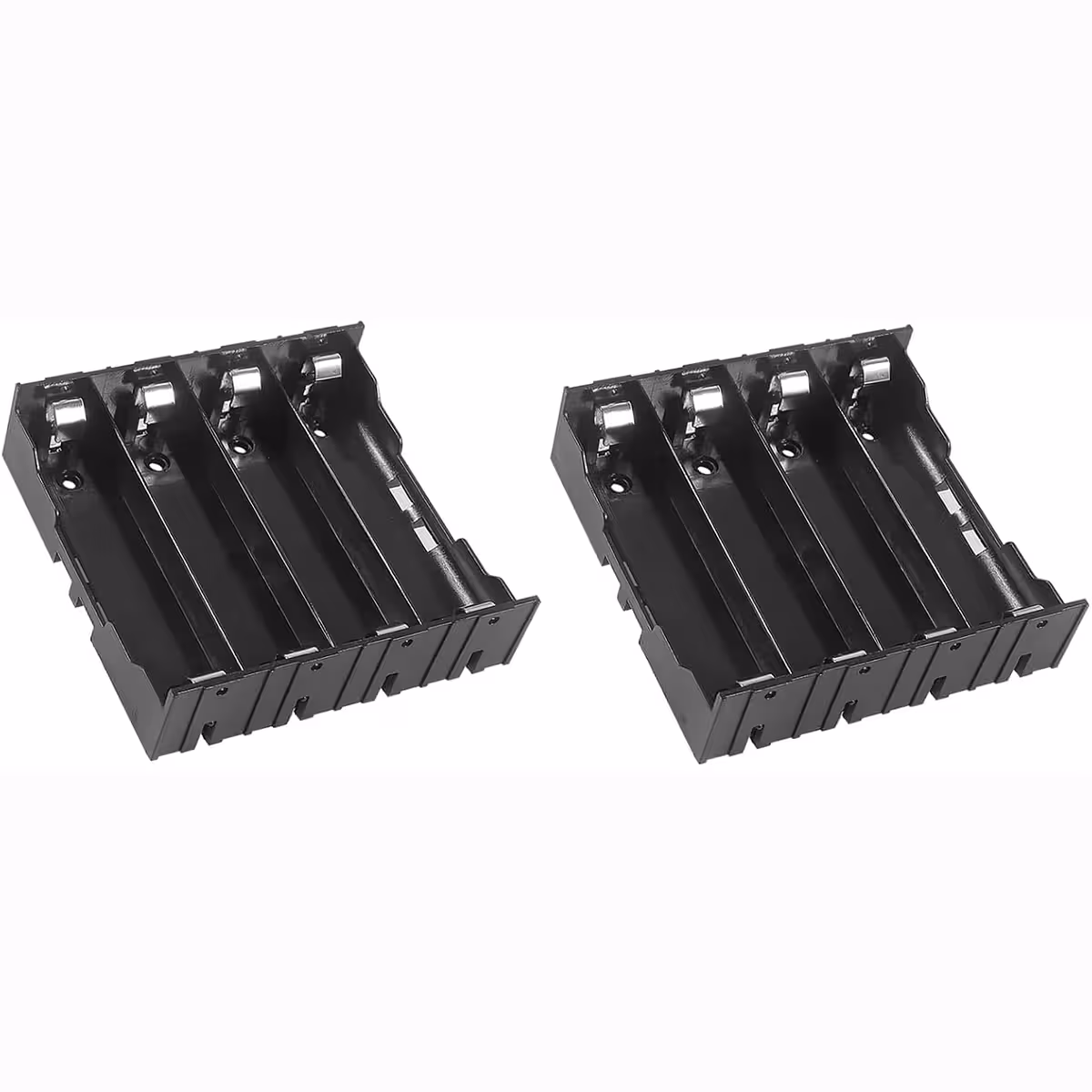 Set med 2 18650 batterihållare med 4 platser för DIY-projekt